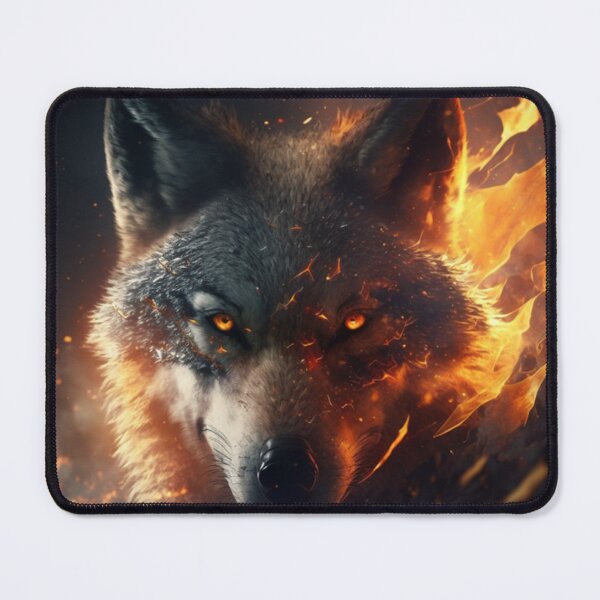 Item preview, Burning head wolf designed and sold by warzin.