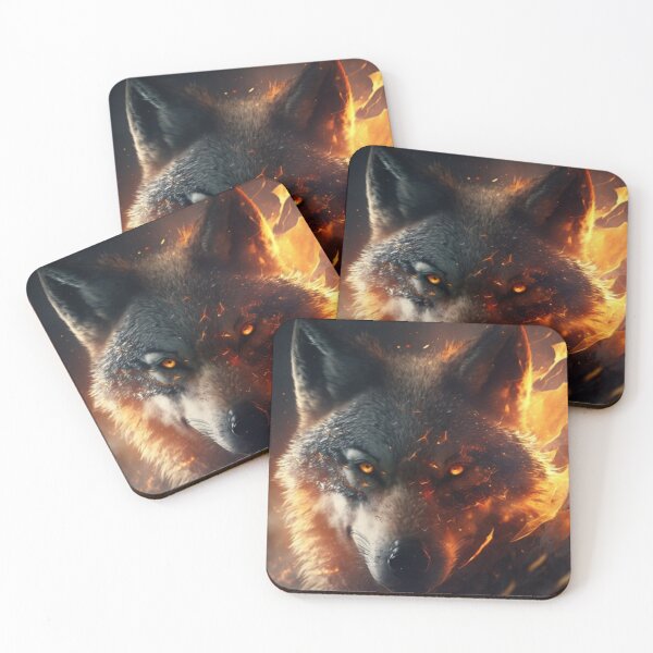 Item preview, Burning head wolf designed and sold by warzin.