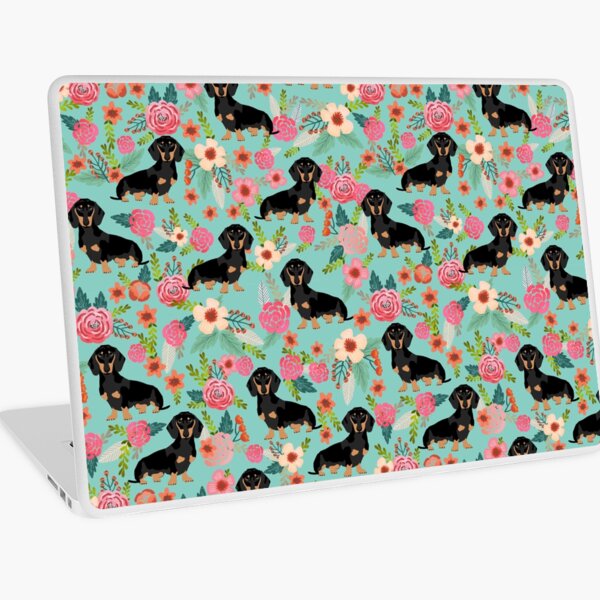 Item preview, Doxie Florals - vintage doxie and florals gift gifts for dog lovers, dachshund decor, black and tan doxie designed and sold by deardoxie.