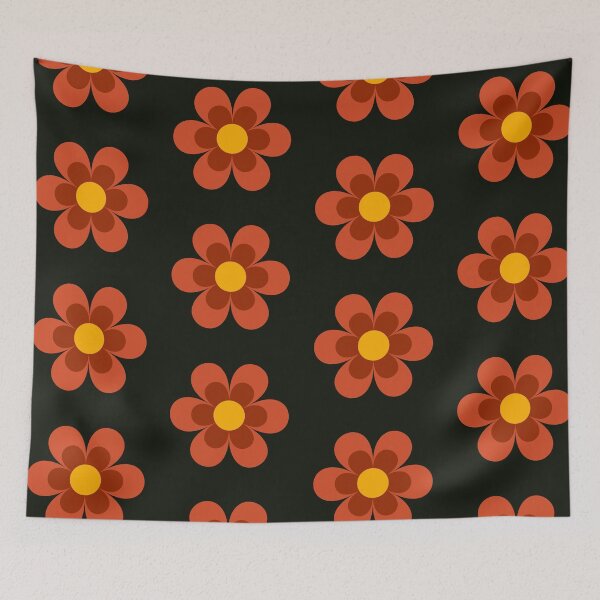 Item preview, Groovy Retro Daisy Flowers designed and sold by TheCatmeow2000.
