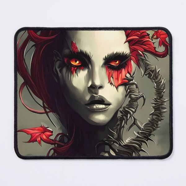 Item preview, The Elegance of Decay - A Portrait of a Woman Wrapped in Red Leaves designed and sold by GalihDA.