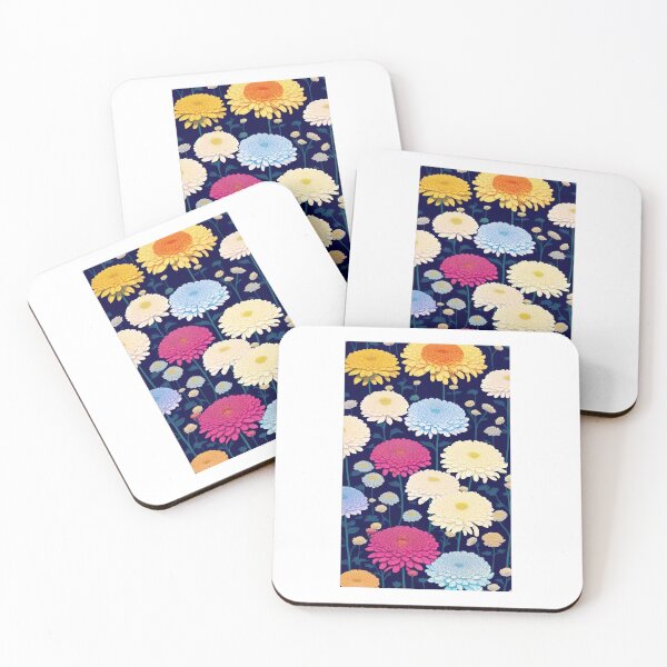 Item preview, Chrysanthemums flower artwork designed and sold by GroovyDino.