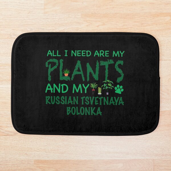 Item preview, Todo lo que necesito son mis plantas y mi tsvetnaya bolonka ruso - perro designed and sold by CJC Designs.
