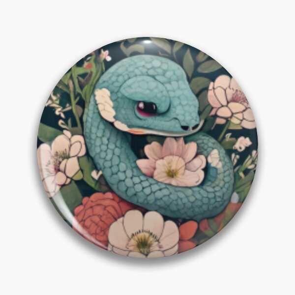 Item preview, Snake in Flowers designed and sold by CritterStickers.