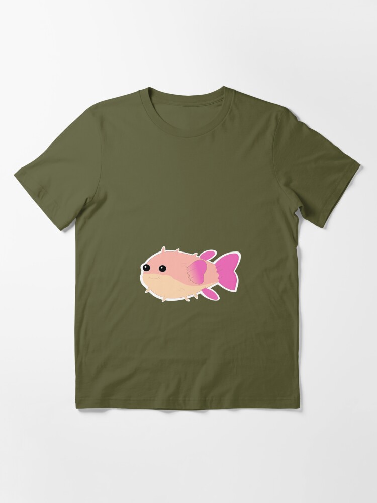 Puffer Fish Kawaii Cute Cotton Crewneck T-Shirt - Flaming Imp