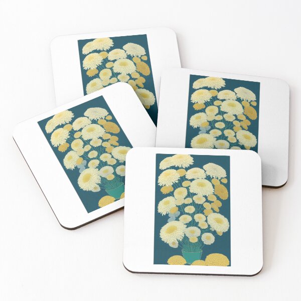 Item preview, Chrysanthemums flower artwork designed and sold by GroovyDino.
