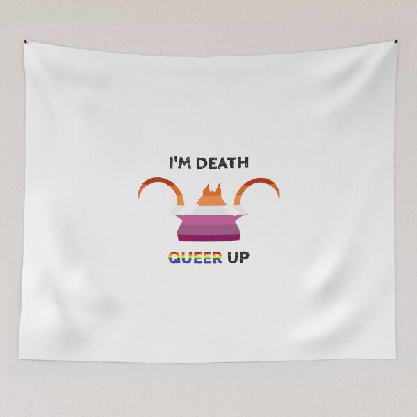 Item preview, I'M DEATH, QUEER UP LESBIAN FLAG designed and sold by Reiyamaa.
