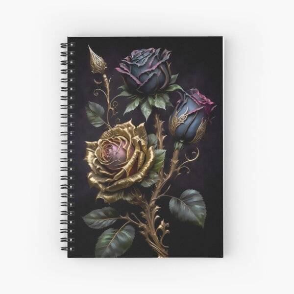 Item preview, Moody Blooms, Beautiful Vibrant Roses with Golden Metallic highlights designed and sold by Orianah.