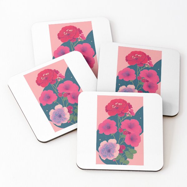 Item preview, Geranium flower artwork  designed and sold by GroovyDino.