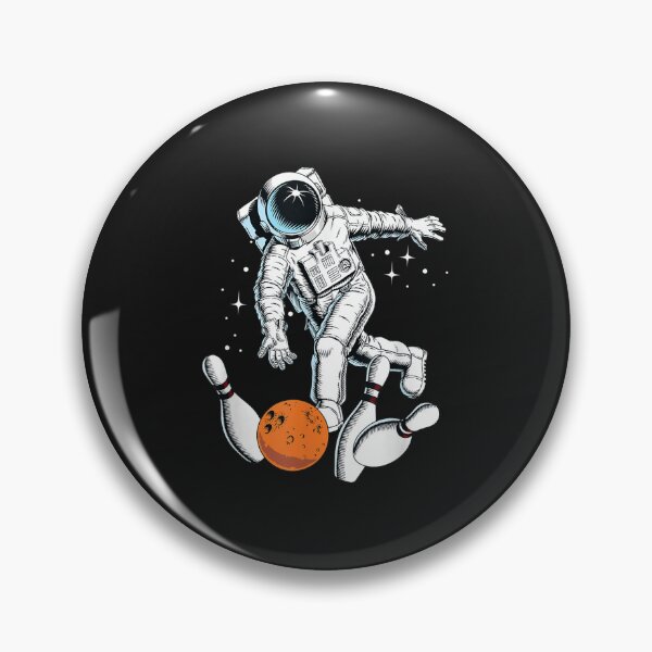 Item preview, Cool Space Astronaut Playing Bowling Graphic Designs Fun designed and sold by FireworksonTe.