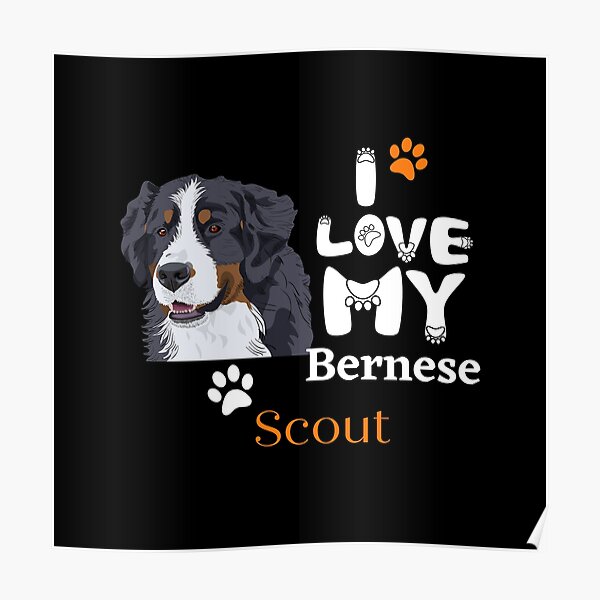 I love My Bernese Mountain Dog Scout: Bernese Mountain Dog Lover Classic T-Shirt Poster