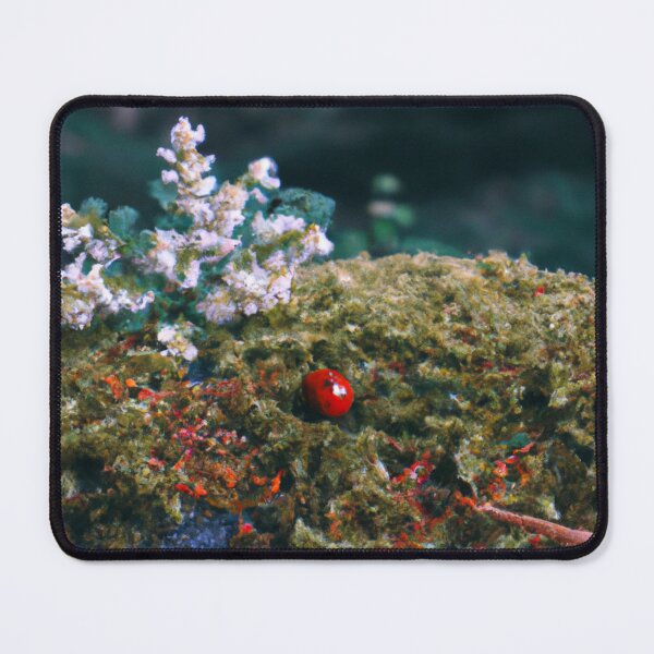 Item preview, Ladybug Perched on a Mossy Stone designed and sold by sphygen.
