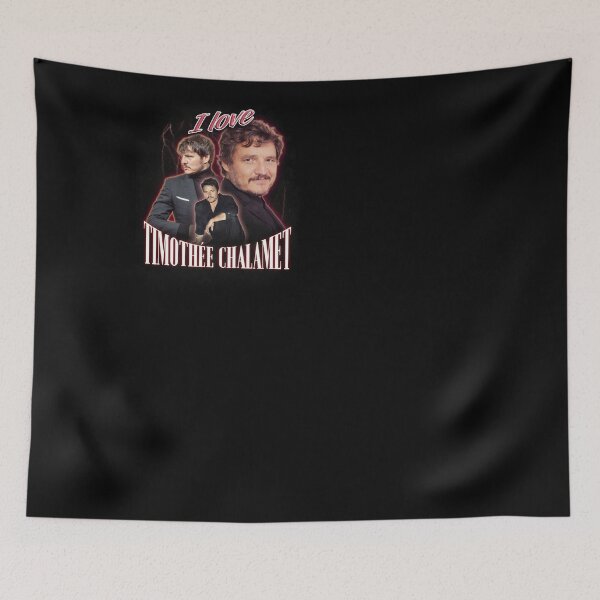 Item preview, I Love Timothee Chalamet Pedro Pascal Cursed Fan Collage designed and sold by snazzyseagull.