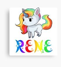 Rene Unicorn Metal Print