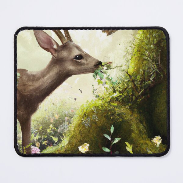 Item preview, A Breathtaking Painting of a Deer Roaming the Forest designed and sold by sphygen.