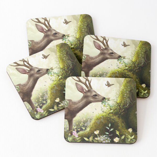 Item preview, A Breathtaking Painting of a Deer Roaming the Forest designed and sold by sphygen.