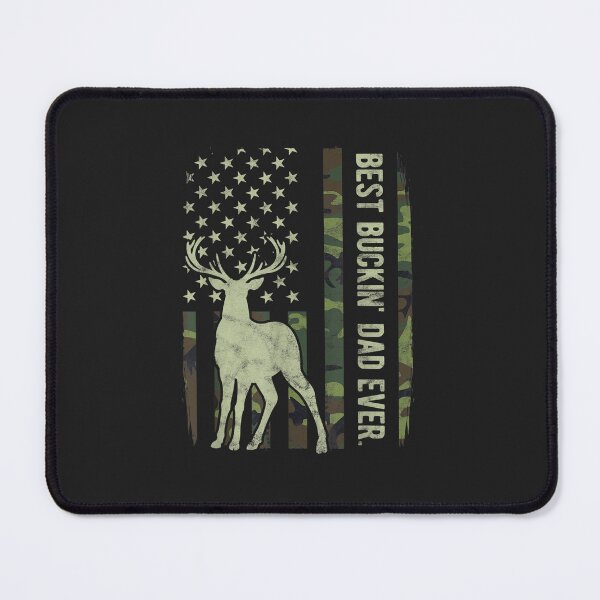 Item preview, Mens Best Buckin' Dad Camouflage American Flag Deer Hunting designed and sold by kimseezaeig53.