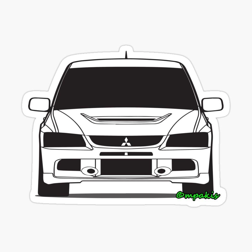 Mitsubishi Lancer Evo Ix Sticker By Mpakis Redbubble