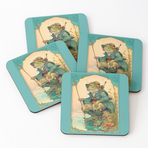 Item preview, Art Nouveau Westernized Japanese Kappa Fisherman designed and sold by entwithanaxe.
