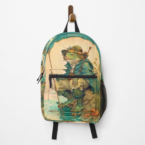 Item preview, Art Nouveau Westernized Japanese Kappa Fisherman designed and sold by entwithanaxe.