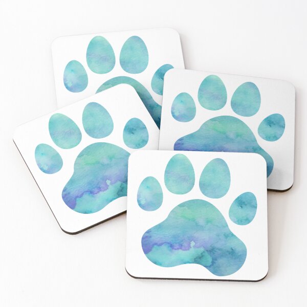 Item preview, Dark Teal Watercolor Paw Print designed and sold by annmariestowe.