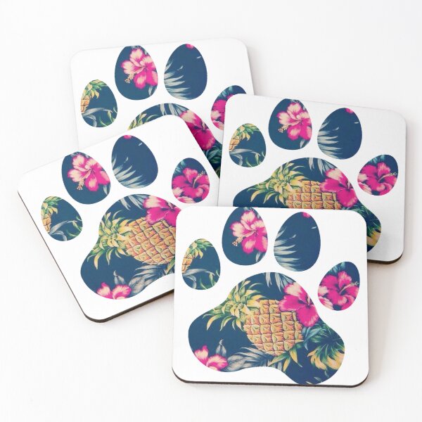 Item preview, Navy Pineapple Paw Print designed and sold by annmariestowe.