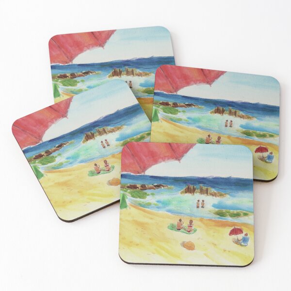 Item preview, Monday at The Beach - Watercolor designed and sold by ibadishi.