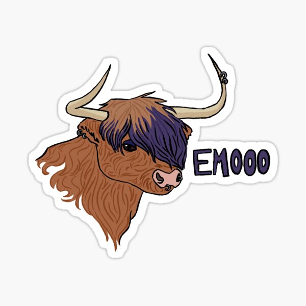 EMOooo Vache des Highlands Sticker