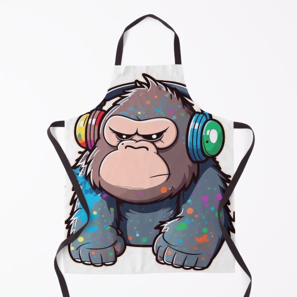 Item preview, Grim gorilla with headphones designed and sold by knuppify.