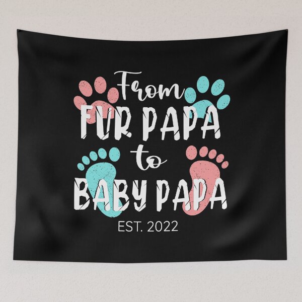 Item preview, Mens Fathers Day Tee Paw Print Fur Papa To Baby Papa design designed and sold by Merchking1.