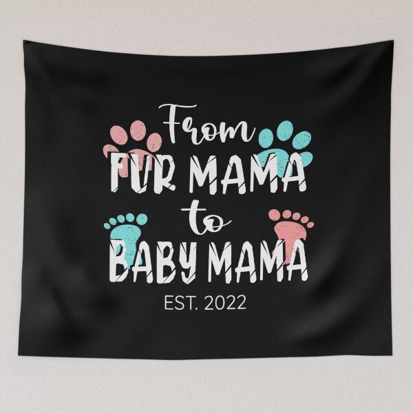Item preview, Womens Mother's Day Tee Paw Print Fur Mama To Baby Mama print designed and sold by Merchking1.