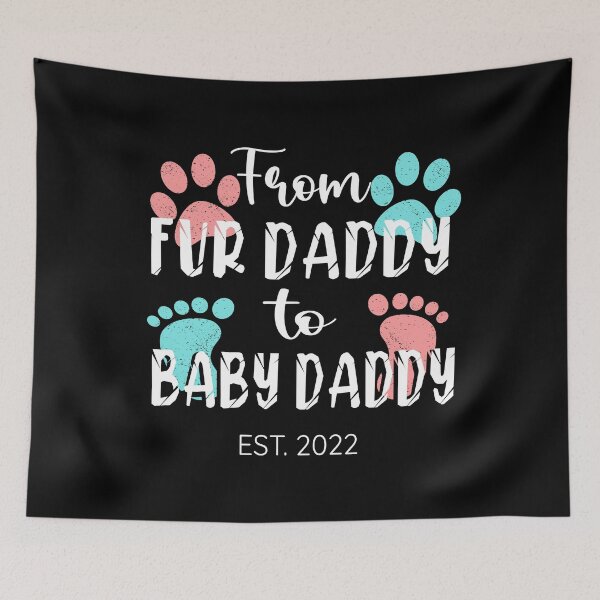 Item preview, Mens Fathers Day Tee Paw Print Fur Daddy To Baby Daddy design designed and sold by Merchking1.