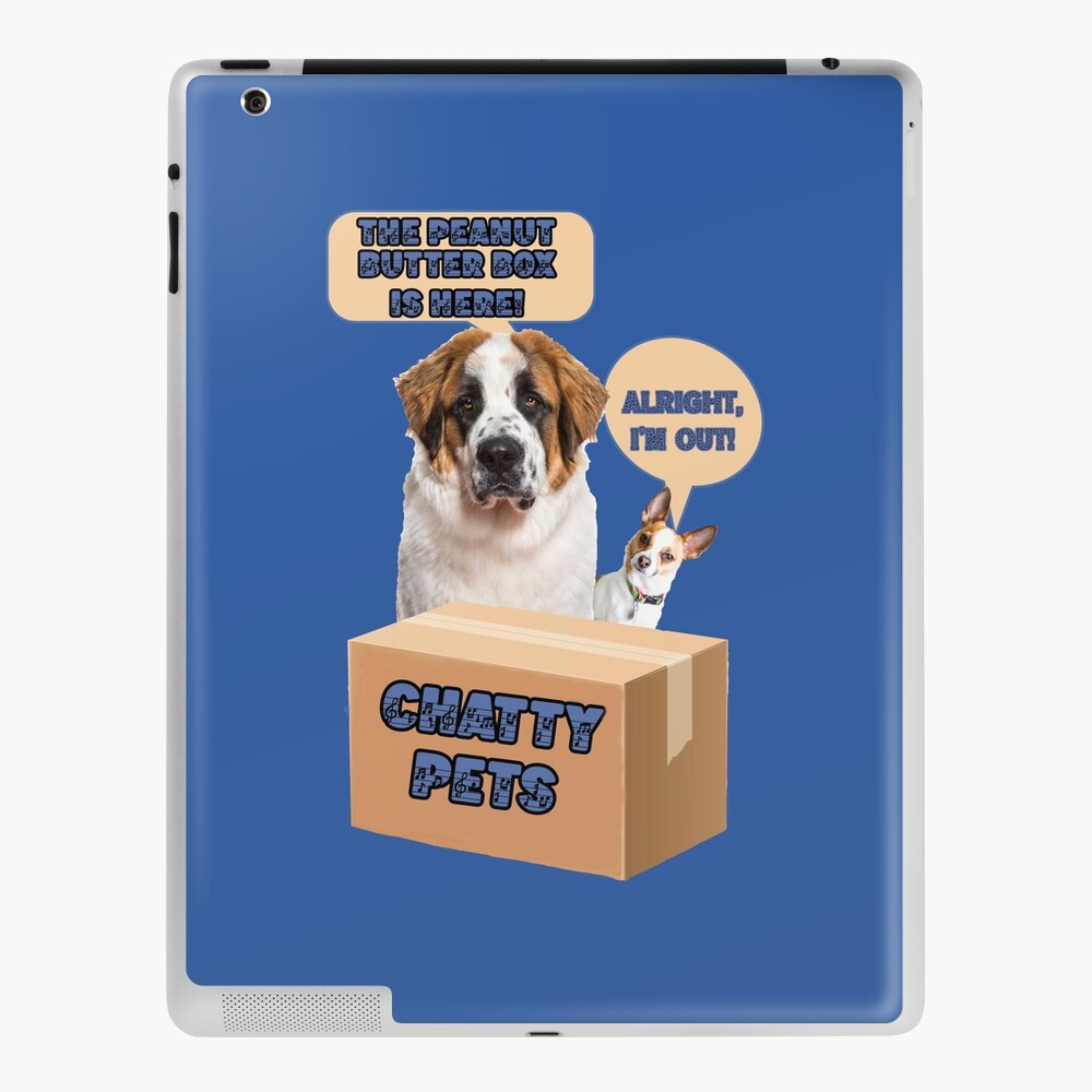 The Peanut Butter Box Is Here: Doggy Duo Version Funny St. Bernard Dog  Commercial Humor Pet Mat for Sale by JoyOfHopeStore