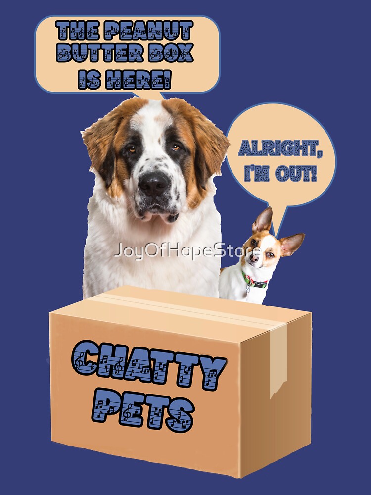 The Peanut Butter Box Is Here: Doggy Duo Version Funny St. Bernard Dog  Commercial Humor Pet Mat for Sale by JoyOfHopeStore