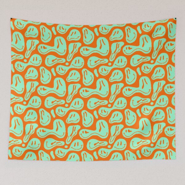 Item preview, Dripping smile neon groovy pattern designed and sold by ReneMagritteArt.