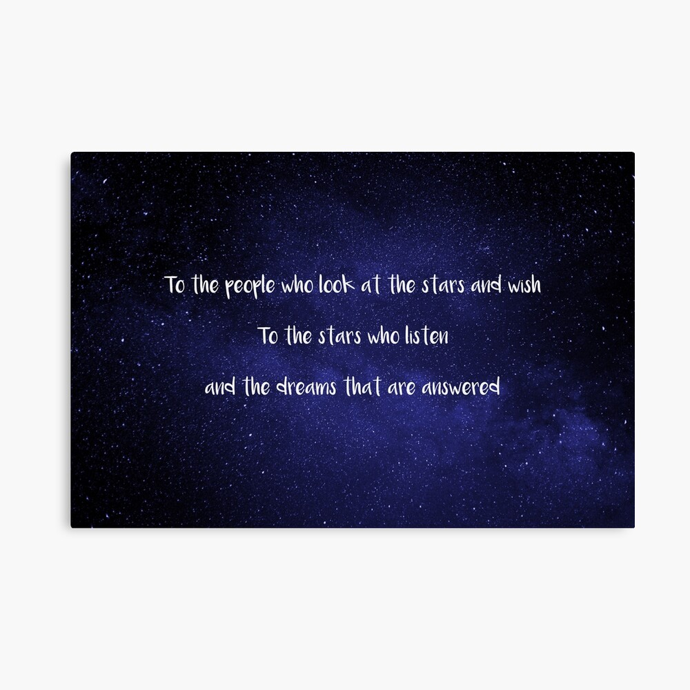 To The People Who Look At The Stars And Wish Sarah J Maas Poster By Daddydj12 Redbubble