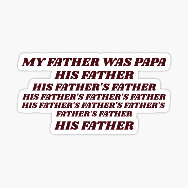Artikel-Vorschau von Mein Vater war Papa, designt und verkauft von Scarecrowmax.