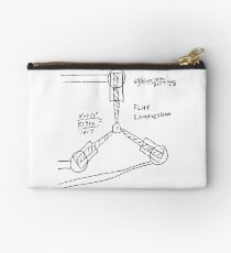 Flux Capacitor Drawing - Dark Studio Pouch