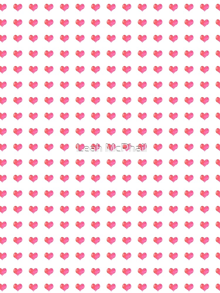 Watercolor Hearts Pattern 1 by LeahMcPhail