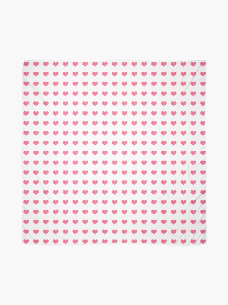 Alternate view of Watercolor Hearts Pattern 1 Scarf