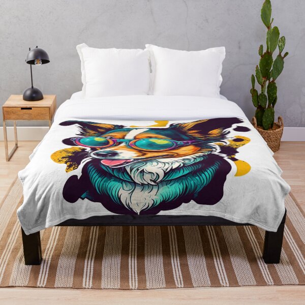 Item preview, Perro fresco con gafas de sol de colores designed and sold by knuppify.
