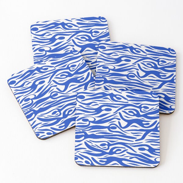 Item preview, Matisse minimal blue pattern designed and sold by ReneMagritteArt.