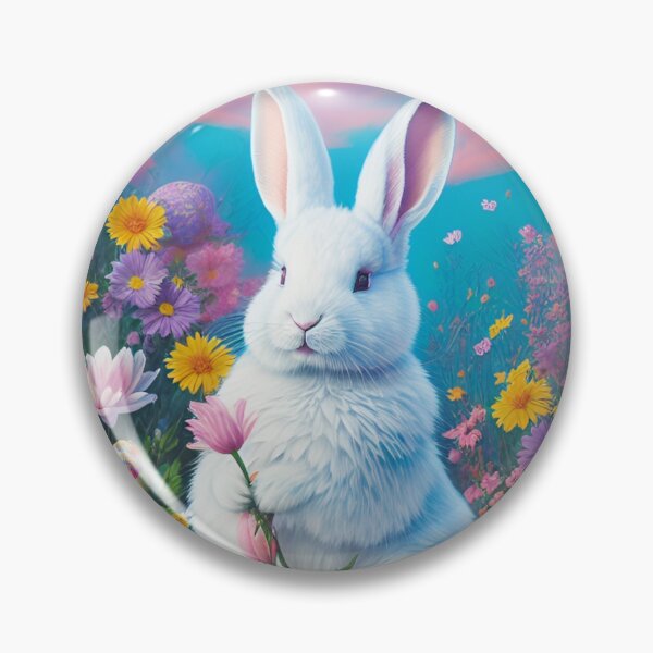 Item preview, Colorful Festive Easter Eggs Easter Bunny Spring Flowers Version 73 designed and sold by DreamingAwake1.