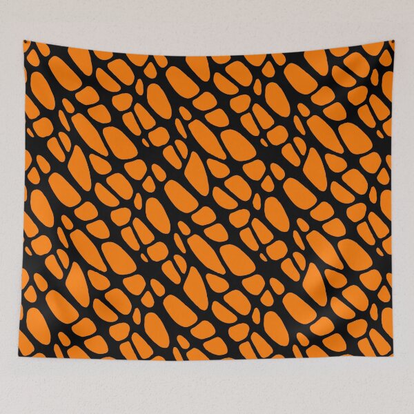 Item preview, Abstract Orange And Black Organic Skin Pattern designed and sold by TMBTM.