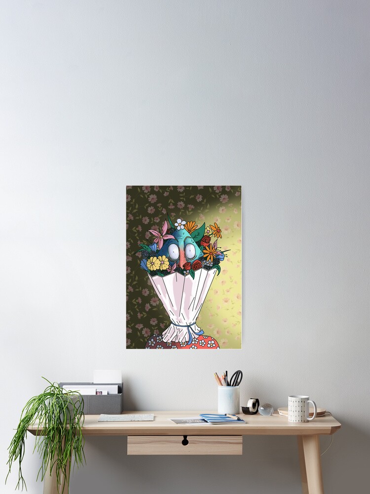 Aperçu 2 sur 3. Poster avec l'œuvre Dans la fleur de l'âge créée et vendue par Modelaine.