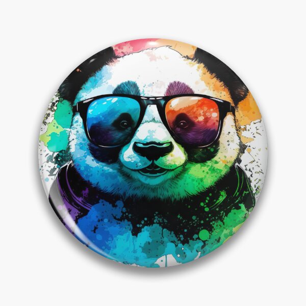 Artikelvorschau, Niedlicher lustiger Panda-Farbmix mit Sonnenbrillen-Design entworfen und verkauft von ArtfulAmbitions.