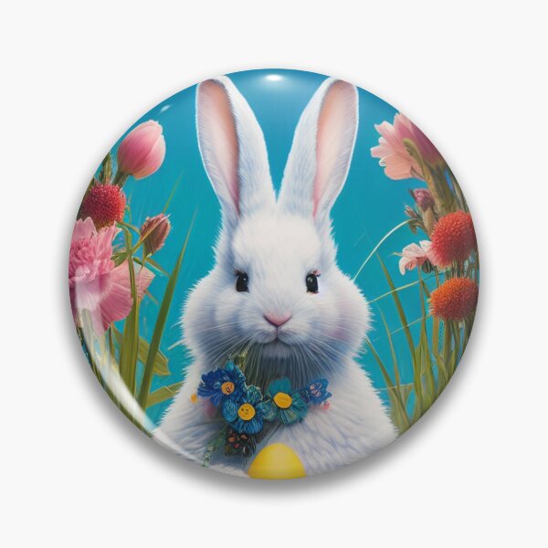 Item preview, Colorful Festive Easter Eggs Easter Bunny Spring Flowers Version 74 designed and sold by DreamingAwake1.