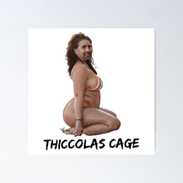 Thiccolas Cage Funny Sticker