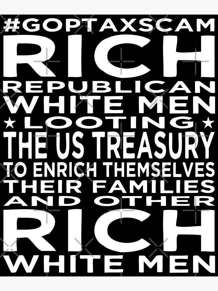 Thumbnail 3 of 3, Sticker, GOP Tax Scam 2025 Anti Trump Stickers designed and sold by EthosWear.