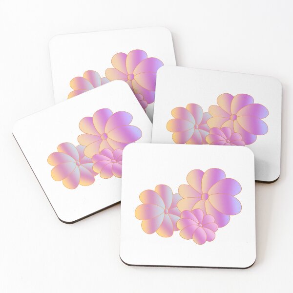 Item preview, Fat fluoro flowers designed and sold by MandaLeeArt.